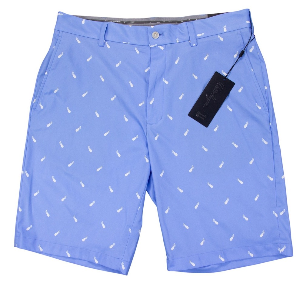 Walter Hagen Golf‎ Bag Print Shorts Mens 34 Daybreak Blue Stretch NWT $70